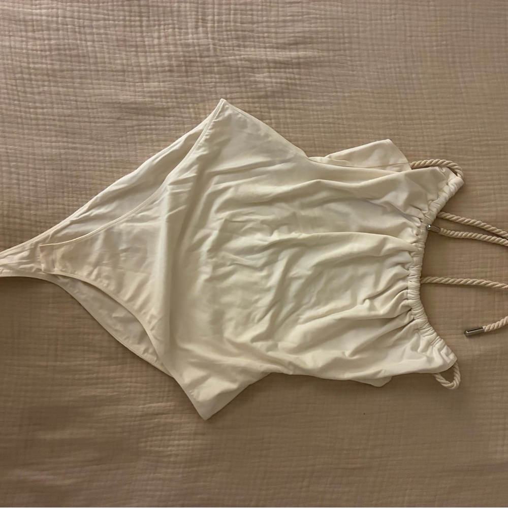 & Other Stories Ivory Swimsuit with Rope Details